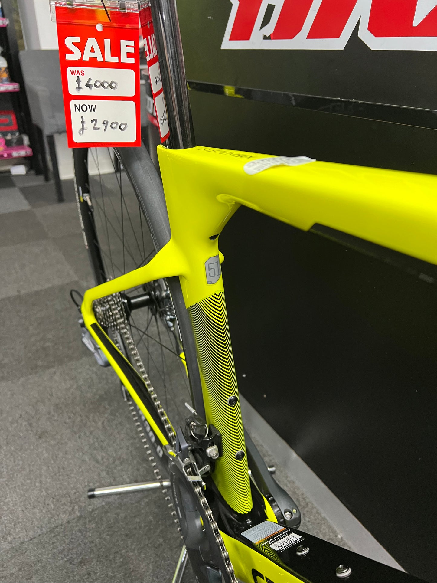 Cannondale System Six Hi Mod Yellow size 51 Ultegra