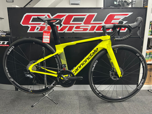 Cannondale Hi Mod System Six . Size 47 . Ultegra 11 speed. Cero AR30D wheels . Great spec and a fast bike .