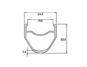 Cero AR22 Rim Technical Drawing